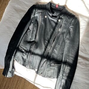 Zara Leather Moto Jacket - Small